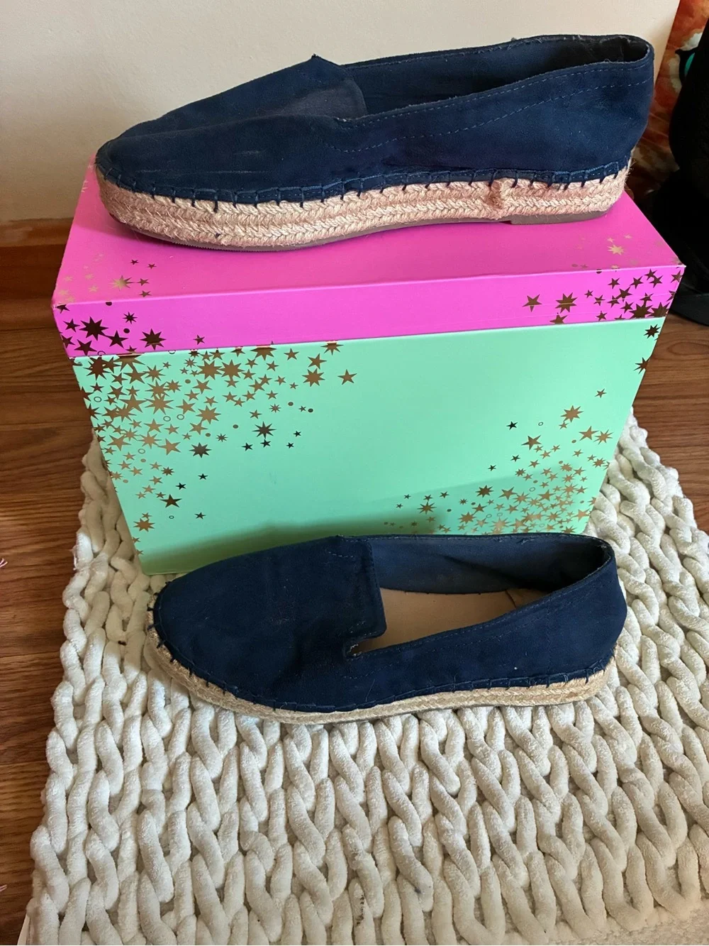 Women’s Navy Espadrille Slip-On Shoes - Casual Summer Comfort